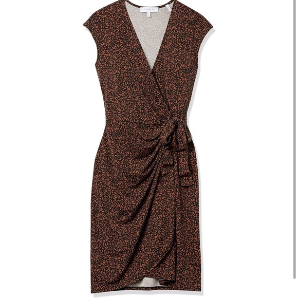 EUC Lark & Ro Women's Classic Cap Sleeve Wrap Dress Size S - Picture 1 of 5